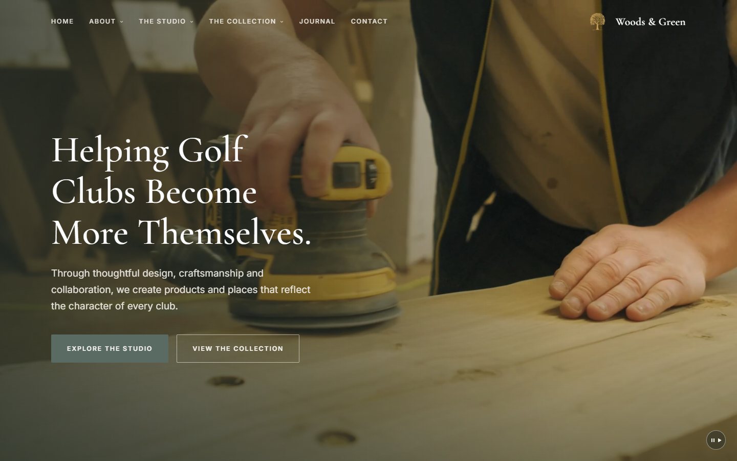 The Woods & Green home page: Helping golf clubs become more themselves